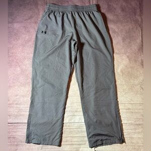 Under Armour Pants Men’s Sz XL Gray UA Vital Warm Up Mesh Lined Woven Drawstring